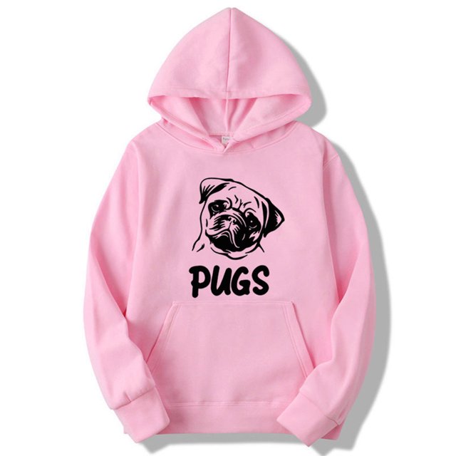 Chandail Imprimé Hip hop pug pour Hommes et Femmes (Rose, m)