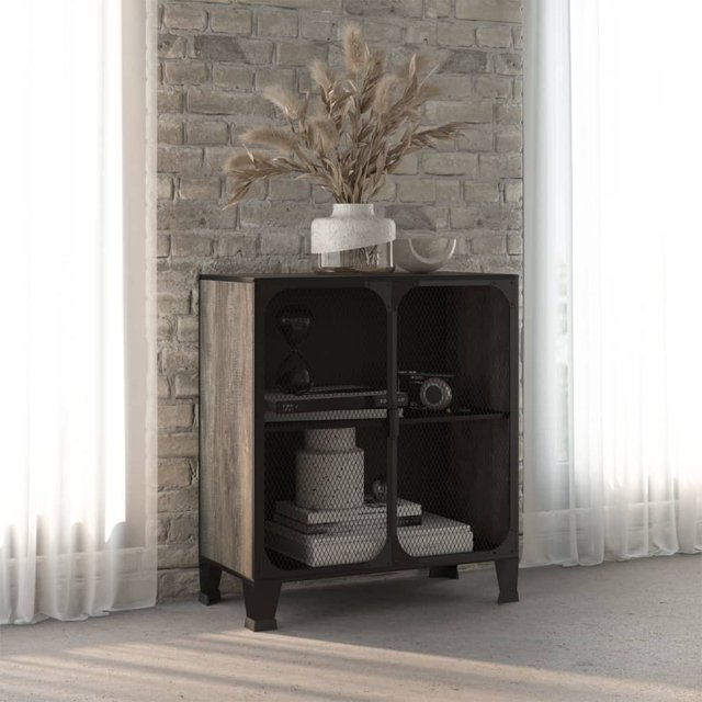 vidaXL Armoire de Rangement Grise 72x36x82 cm Métal et MDF