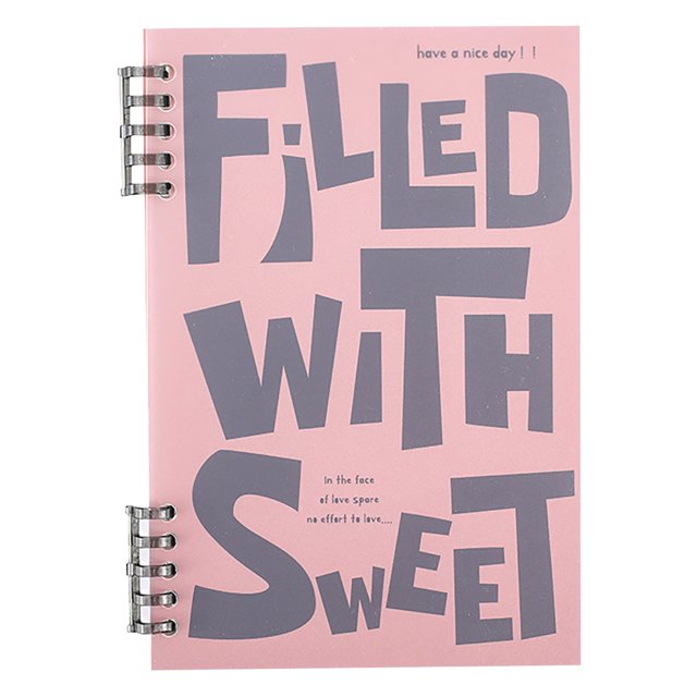 Under $5 Spiral Notebook, Pink Wirebound Notebook, A5 Spiral Bound Notebook, Comfort-Grip Detachable Ring Journal, College Ruled Lined Paper for Note Taking, by Goohae