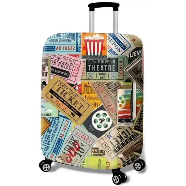 Housse de Bagage Housse de Compartiment à Bagages Housse de Protection pour 18-32 Pouces Résistante à l'Usure Housses Anti-Poussière Housses de Valise de Voyage Durables Journal Rétro de Voyage S