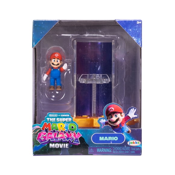  Super Mario Galaxy, Le Film – Figurine 1,5 po avec accessoire Lance-étoiles - Mario