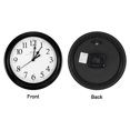 thumbnail image 4 of Uxcell Horloge Murale de 9 Pouces Quartz à Piles Silencieuse Horloges Murales Rondes Noir, 4 of 6