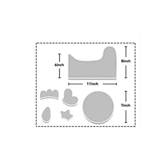 Ensemble de Gabarits de Couture pour Sac Panier de Poule, Motifs Acryliques pour Bricolage, Rangement d'Oeufs et Décoration de Bureau, Lot de 6