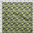 thumbnail image 4 of oneOone Polyester Spandex Green Fabric Writing Font Craft Projects Decor Fabric Printed By The Yard 56 Inch Wide, 4 of 4