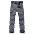 thumbnail image 2 of Pantalon Cargo Multi-Poches pour Hommes Escalade Randonnée Séchage Rapide pour Extérieur Été (Gris m), 2 of 3