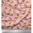 thumbnail image 1 of Soimoi Modal Satin Fabric Flycathcer Bird Print Sewing Fabric Yard 42 Inch Wide, 1 of 5