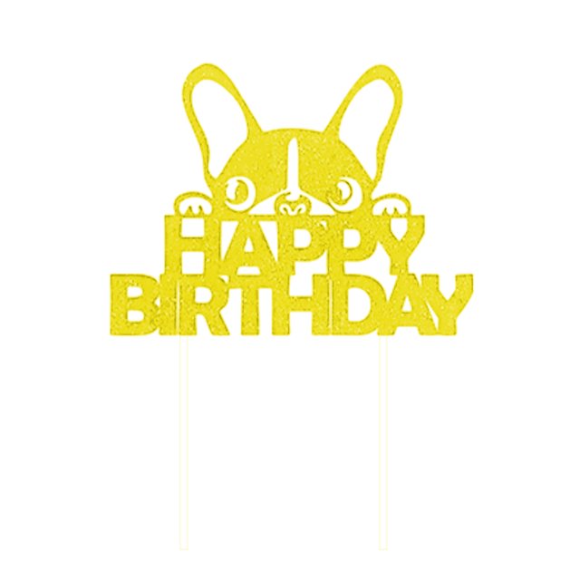 fastboy Happy Birthday Dog Pet Cake Plaque