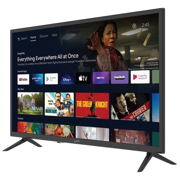 Supersonic Smart Google TV SC-3250GTV 32-inch FHD DLED TV with Google Assistant ATSC/NTSC HDMI WiFi USB Input 1080p Resolution 16.7M Colors 60Hz Refresh Rate Bluetooth Remote Control