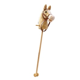 Milageto Cheval à Bâton En Peluche Avec Vrais Sons De Sabots Et Hennissements – Jouet Équilibre Pour Enfants Dès 3 Ans, Idéal Cadeau Anniversaire, Taille 90 Cm, Bâton Bois Solide