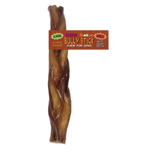 9 Inch Braided Bully Stick With Scoochie Cigar Band/UPC