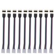 thumbnail image 2 of 10 Pcs 10mm 4 Pin Male Female PCB Connector Cable For RGB 5050 3528 LED Strips, 2 of 8