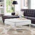 thumbnail image 1 of Inspired Home Stella Ottomane en Similicuir Table Basse Cocktail Carrée Capitonnée, 1 of 7