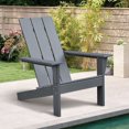 thumbnail image 1 of JP Outdoor Modern Adirondack Chair, Outdoor Oversize Plastic Fire Pit Chair,Gray, 1 of 11