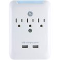 thumbnail image 1 of GE 11157 Surge Tap, 3 Outlets, 540J, USB 2.1A, White, 1 of 6