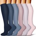 thumbnail image 1 of LOVEVER 6 Paires Bas de Compression pour Femmes et Hommes - Idéal pour la Circulation Course Athlétique Récupération Infirmière Voyage, 1 of 7