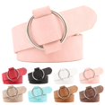 thumbnail image 4 of Baohd Female Solid Color Imitation Leather Metal Round Buckle Belt Girls Jeans Modeling Decoration Belt, 4 of 8