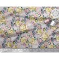 thumbnail image 3 of Soimoi Green Velvet Fabric Leaves & Floral Decor Fabric Printed BTY 58 Inch Wide, 3 of 3