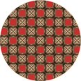 thumbnail image 1 of Ahgly Company Machine Washable Indoor Round Transitional Dark Red Area Rugs, 8' Round, 1 of 7