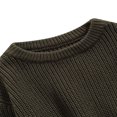 thumbnail image 3 of Toddler Boys Girls Knit Sweater Oversized Sweatshirt Fall Winter Pullover Tops, 3 of 6
