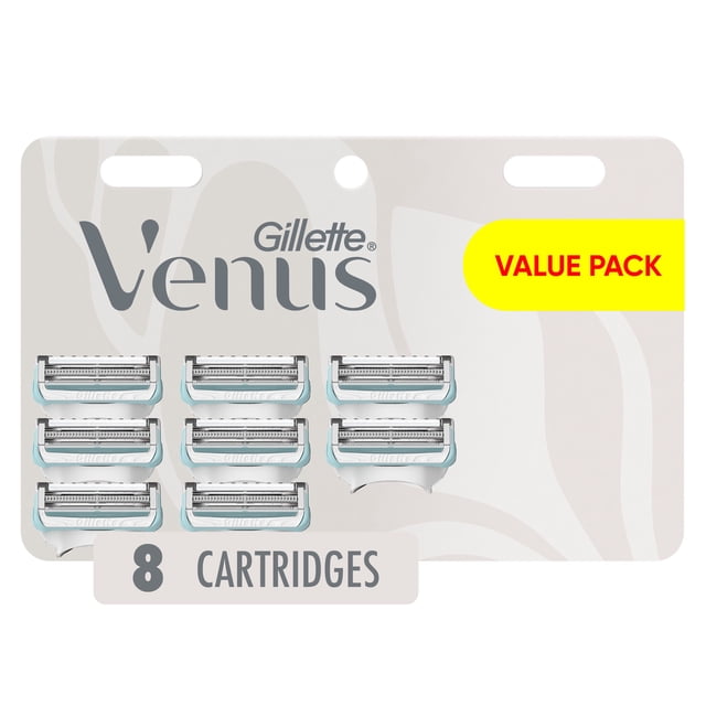 Gillette Venus pour les Poils Pubiens et la Peau, Lames de Rasoir pour Femmes, 8 Cartouches