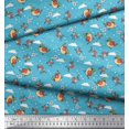thumbnail image 3 of Soimoi Polyester Crepe Fabric Dot,Cloud & Bird Cartoon Fabric Prints by Yard 52 Inch Wide, 3 of 3
