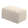 thumbnail image 3 of Stretch Ottoman Cover Ottoman Slipcovers Rectangle Foot Stool Covers Ottoman Foot Rest Cover Jacquard Fabric with Elastic Bottom, 3 of 9