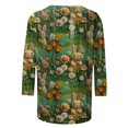 thumbnail image 5 of RKSTN Womens Tops Casual Fashion Cute Easter Bunny Printed 3/4 Sleeve Round Neck Tops Spring Summer 3D Printed Ruched Pullover Blouse Tops, 5 of 5