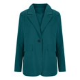 thumbnail image 3 of ManxiVoo Professional Womens Blazer Cardigan Open Front Lightweight Office Wear Versatile Spring Layering Piece L Size Blue, 3 of 6
