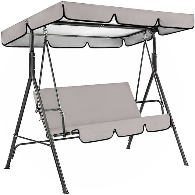 Durable Swing Set Fabric Garden Swing Waterproof Canopy Replacement Simple Installation Uv-proof Outdoor Patio Swing Sun Shade Seat Cover Set