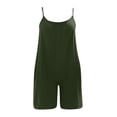thumbnail image 5 of Timegard Womens Rompers Deep V Neck Ruffle Spaghetti Strap Sleeveless Short Loose Jumpsuit Comfy Solid Color, 5 of 5