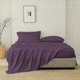 thumbnail image 1 of SGI Bedding 1000 TC Egyptian Cotton Bed Sheet Set - Full Size Sheets 1000 Count Sheets for Full Size Bed - Soft, Durable Sheets Cotton Sheets in 1000 TC 18" Deep Plum, 1 of 6