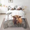 thumbnail image 2 of YST Queen Size Farmhouse Highland Cow Comforter Set with Sheets, 7Pcs, 2 of 5