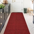 thumbnail image 1 of ANTPOP Runner Rug Outdoor Carpet Runners Hallway Non-Slip Rubberback Area Rugs Indoor Entrance Mat for Entryway Kitchen, 4'x4', Striped Red, 1 of 6