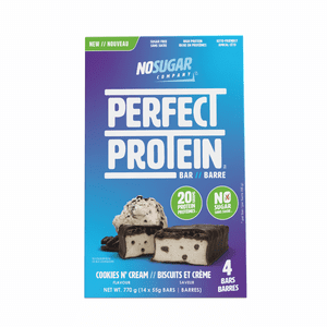 No Sugar, Perfect Protein Cookies & Barres à snack crème, 55 g, 4 barres