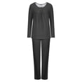 thumbnail image 4 of Timegard Ensembles de Pyjamas pour Femmes Confortables, Haut à Manches Longues Froncé à Col Rond et Pantalon, Tenues de Pyjama Amples pour l'Automne, 4 of 6