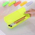 thumbnail image 1 of Cagogo 5Pcs Toothbrush Case, Transparent Travel Size Plastic Holder for Toothbrush Toothpaste, Portable Cosmetic Storage Box for Travel Toiletries, Waterproof Bathroom Organizer for Home Gym Travel, 1 of 9