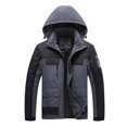 thumbnail image 3 of Windproof Jacket men Casual Patchwork Thicken Multi Pocket Hooded Zipper Windproof Waterproof Breathable Jacket Coats, 3 of 8