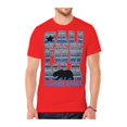 thumbnail image 1 of T-Shirt à Motif Tribal Bleu République de Californie pour Homme - Rouge - 2X-grand, 1 of 1