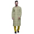 thumbnail image 1 of Atasi Kurta Pyjama de Fête pour Hommes Col Mandarin Manches Longues Kurta Pyjama Ethnique, 1 of 5