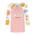 thumbnail image 4 of UPPADA T-Shirts de Pâques pour Femmes Bunny Rabbit T-Shirts à Imprimé d'Oeufs Manches 3/4 Col Rond T-Shirts d'Été Décontractés Mignons T-Shirts Graphiques Chandail Confortable Haut Rose, TG, 4 of 5