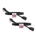 thumbnail image 1 of EP 2 Pack 6 Ft 16/3 Flat Plug Indoor Extension Cord, Black Low Profile Extension Cable, 1 of 7
