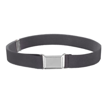 Ceinture Enfants Tout-Petits Ceinture Élastique Ajustable Extensible Unisexe Ceintures Argent Boucle Carrée Ceinture