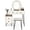 White, variant on Giantex Makeup Vanity Set w/Lighted Mirror, Modern Dressing Table w/Storage Cabinet, Adjustable Brightness & Touch Screen for Bedroom, Black