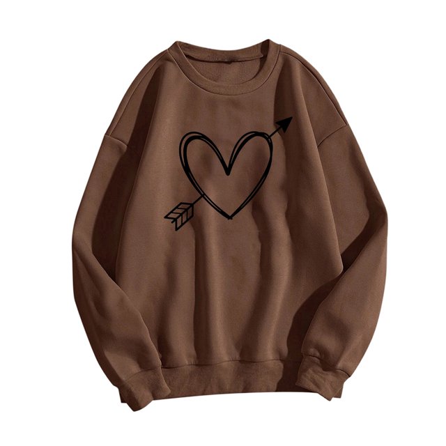 EQWLJWE Chemisiers d'Été à Manches Longues Mode pour Femmes Imprimé Décontracté T-Shirt à Manches Longues à Col Rond Hauts Vêtements d'Automne pour Femmes