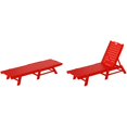 thumbnail image 2 of Paradise Chaises Longues Adirondack en Plastique pour Extérieur (Ensemble de 2), 2 of 9