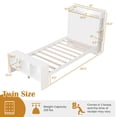 thumbnail image 3 of Costway Twin Size Bed Frame with Storage Headboard & Footboard LED Bed Frame with 2 USB Ports, 3 of 10