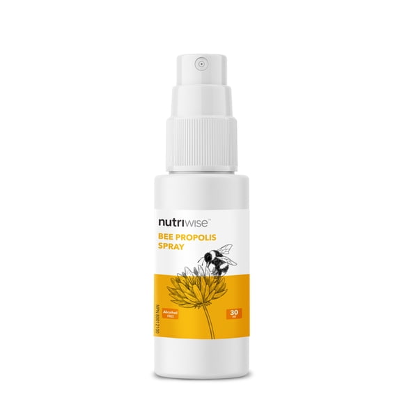 Nutriwise Vaporisateur pour la Gorge Sans Alochol à la Propolis d'Abeille Soutien Immunitaire