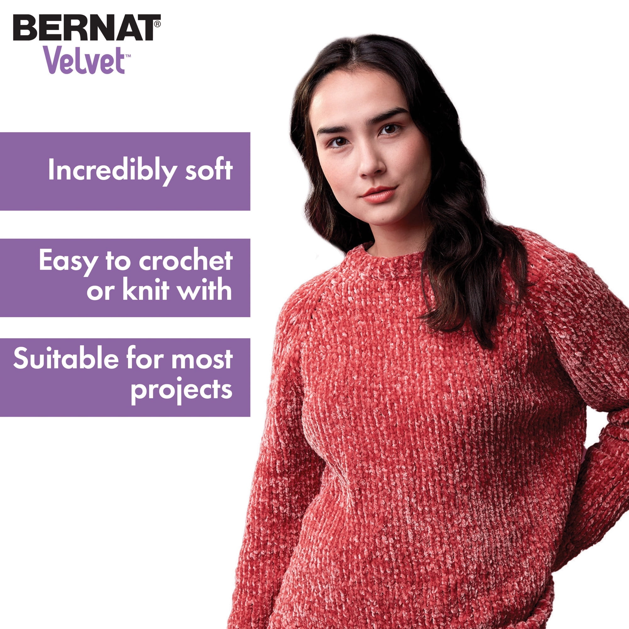 Bernat® Fil Velvet™, Polyester #5 Volumineux, 10,5oz/300g