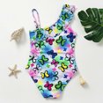 thumbnail image 4 of MIASHUI Maillot de Bain une Pièce pour Filles, Sans Manches, Imprimé, Blanc, 6-7 Ans, 4 of 7