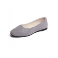 thumbnail image 1 of MAWCLOS Chaussures Décontractées pour Femmes Chaussures de Marche Confort à Enfiler Ballerines Mode Bout Carré Ballerine de Soirée Gris 7, 1 of 9